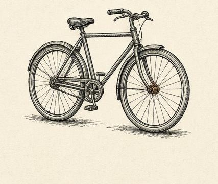 Illustration of a bicycle.